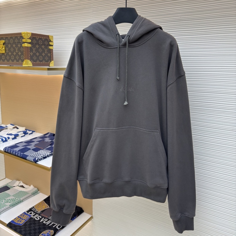 Saint Laurent Men's Gray Hoodie